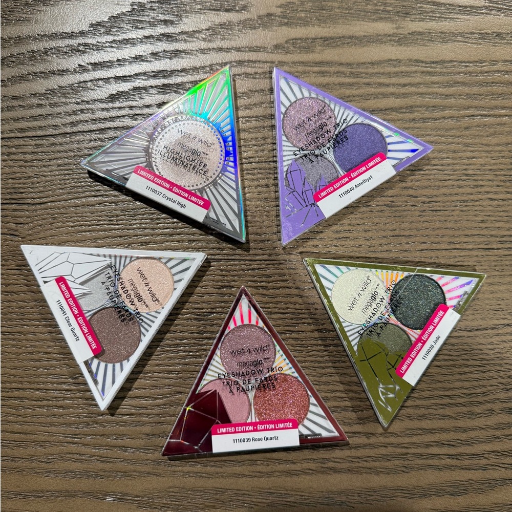 SEALED Wet n Wild Limited Edition Bundle, 4 Eyeshadow TRIOS, 1 Highlighter
